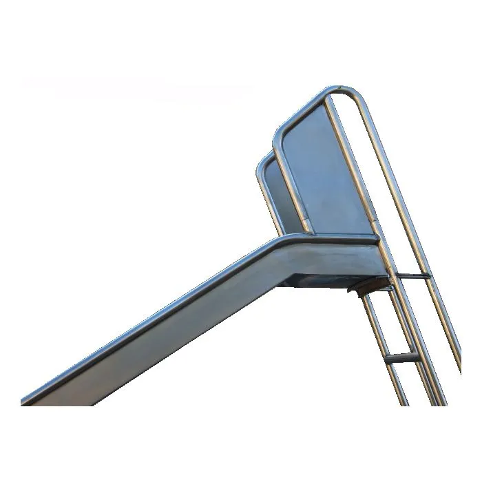 Playground slide stainless steel 200cm with ladder