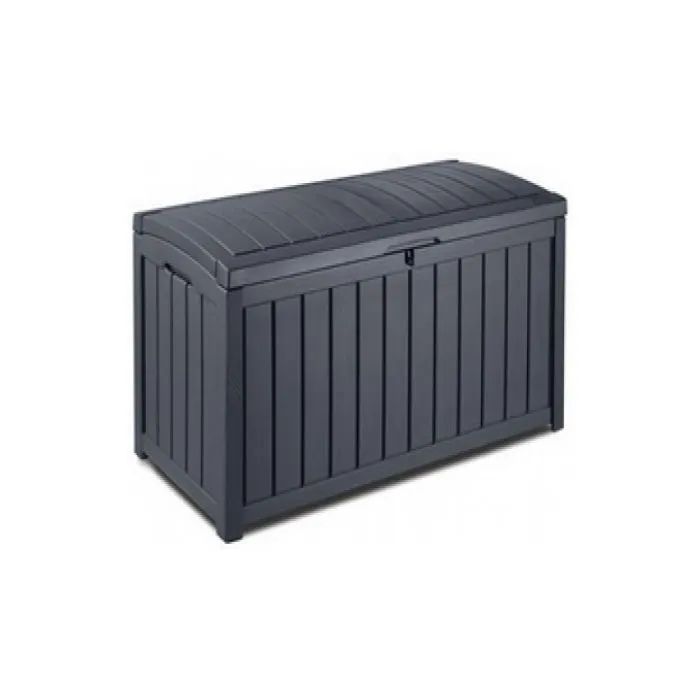 Garden Storage Box black 128x65x61cm