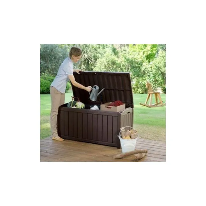 Garden Storage Box black 128x65x61cm