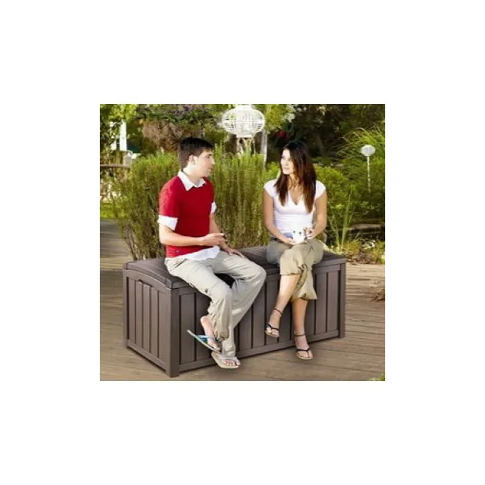 Garden Storage Box black 128x65x61cm
