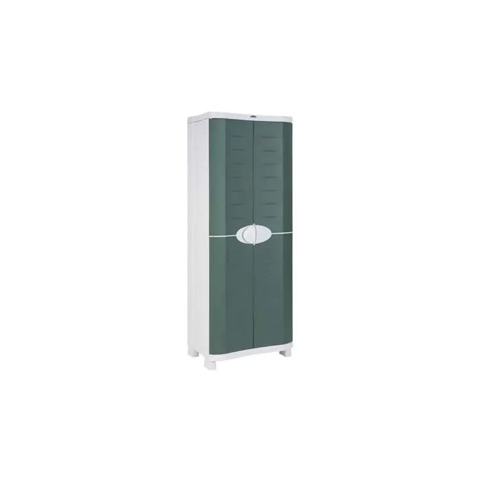 Plastic storage cupboard broom cupboard balcony cupboard green 70x184cm