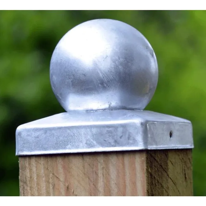 Post caps hot dip galvanized ball 101x101mm