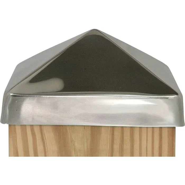 Post caps stainless steel 91x91mm