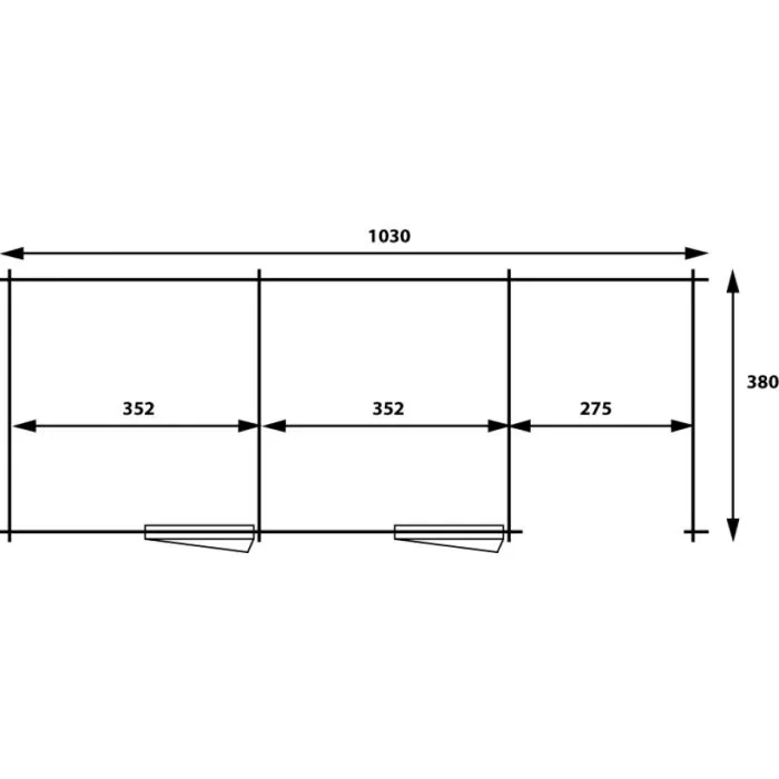 Horse barn triple 10.3x3.8m