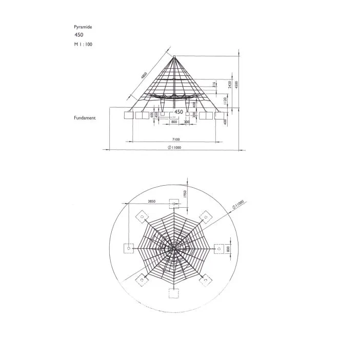 Climbing Pyramide 450cm for playground