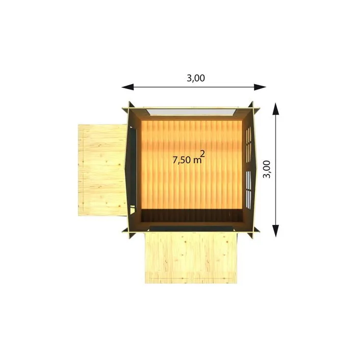 Sales stand kiosk christmas stand 3x3m / 28mm
