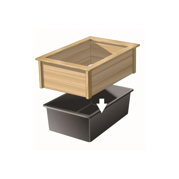 Woodframe preformed pond 147,5x103,5x47,5cm