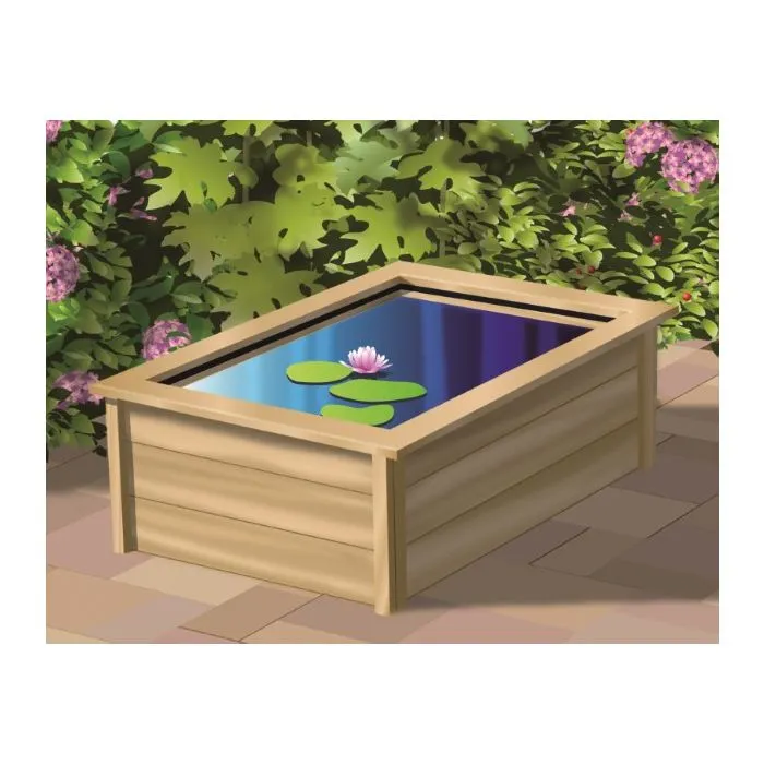 Woodframe preformed pond 147,5x103,5x47,5cm
