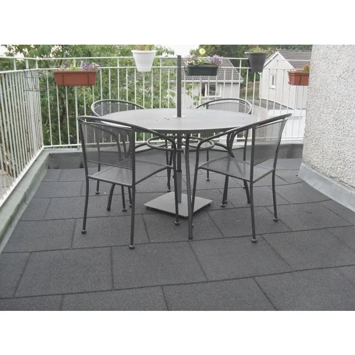 Rubber tiles black 500x500x65mm (m2)