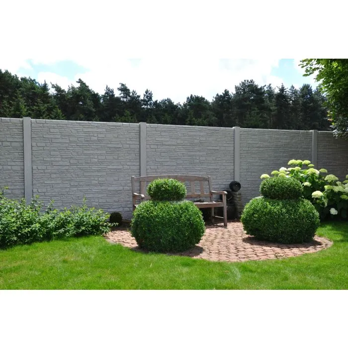 Concrete fence Rusticastone double sided 200x200cm