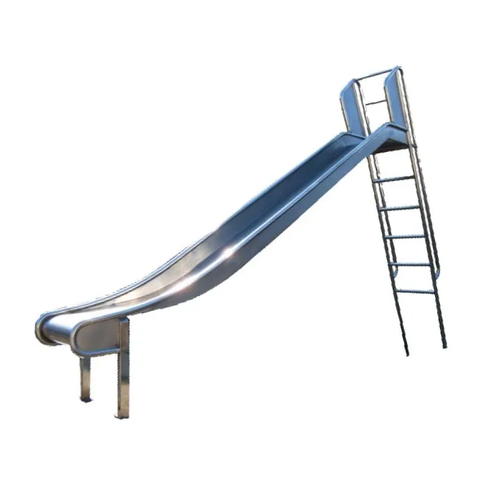 Playground slide stainless steel 150cm with ladder