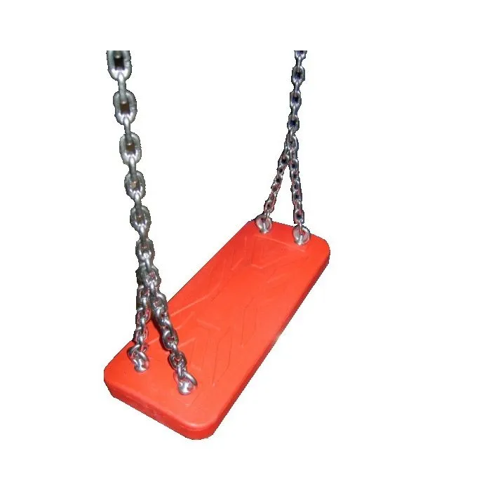 Swing seat red public playground