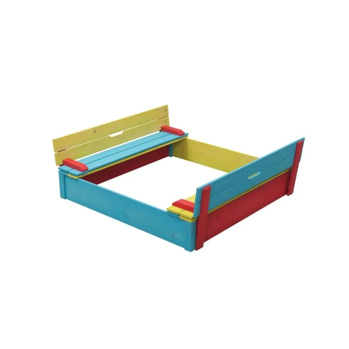 Sandbox wood square 120x120cm, colored