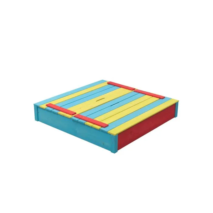 Sandbox wood square 120x120cm, colored