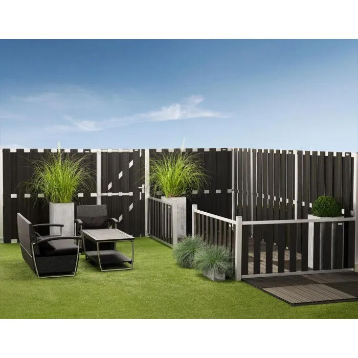 Garden gate WPC anthracite 90x180cm
