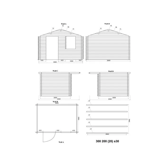 Garden shed Sutton 3x2m
