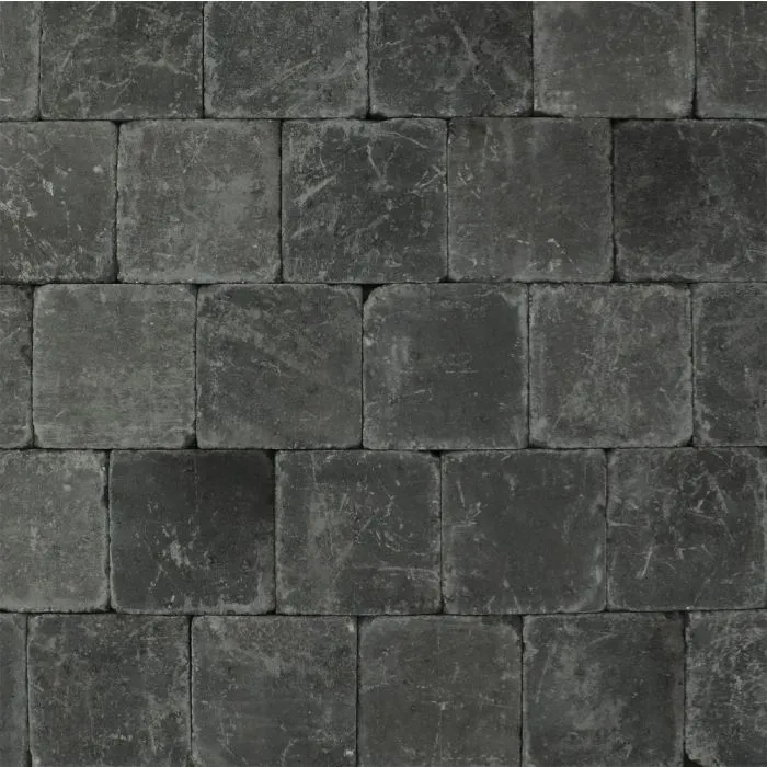 Cobblestones black tumbled 20x20x6cm (m2)