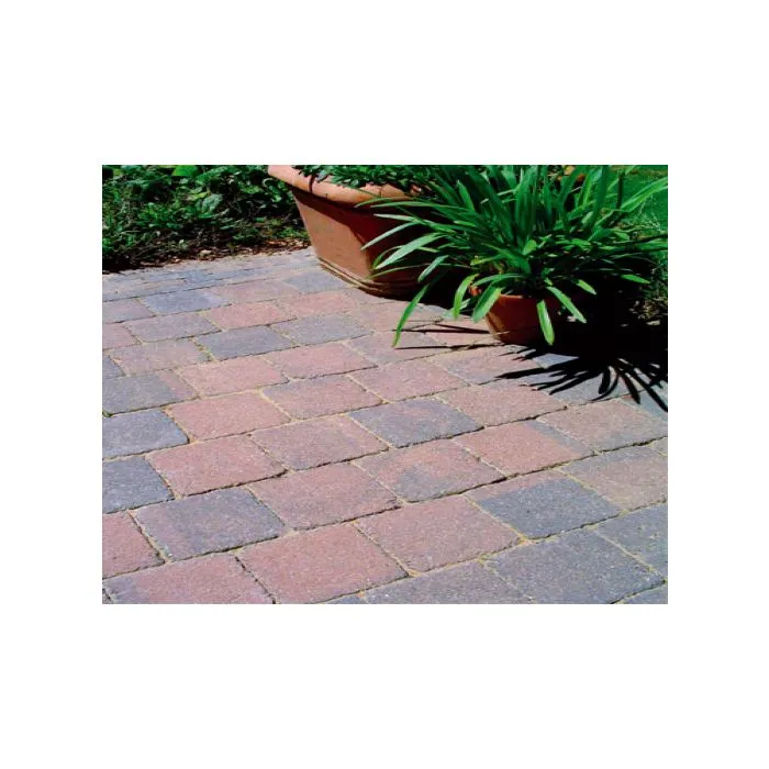 Cobblestones red/black tumbled 20x5x6cm (m2)