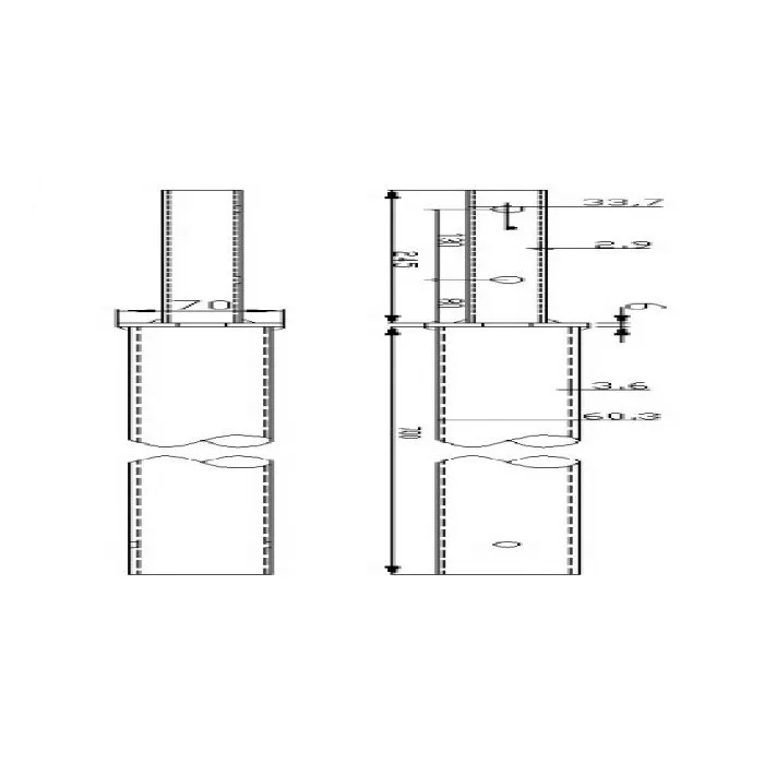 Post support bracket ø60x950mm