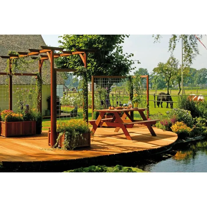 Decking board hardwood Bangkirai 395cm (25x145mm)