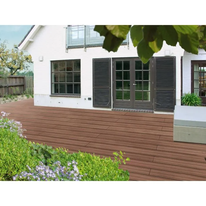 WPC Decking board composite brown 360cm (21x145mm)