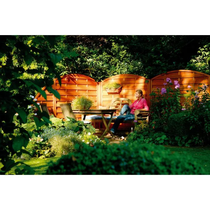 Wooden Fencing slatted fencing hardwood 180x180cm (26pl)