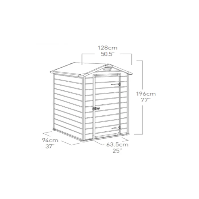 Garden shed 128x94x196cm