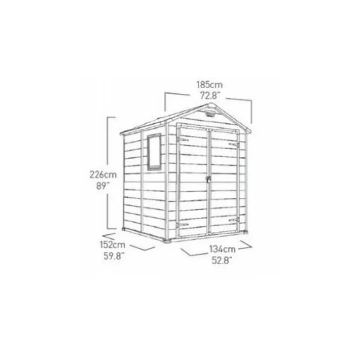 Garden shed 185x152x226cm	