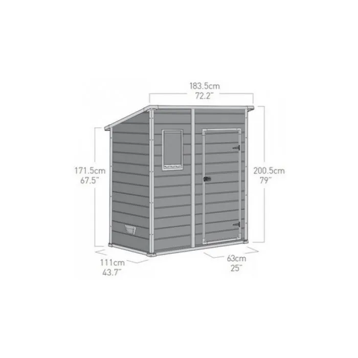 Garden shed 185x111cm
