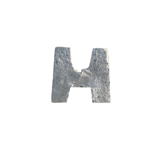 Concrete post intermediate for wooden fence grey 12x12cm