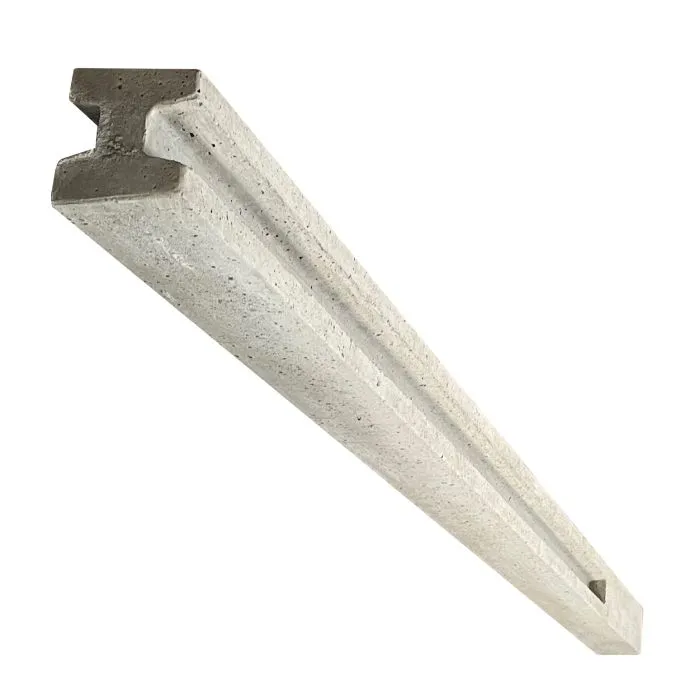 Concrete post intermediate for wooden fence grey 12x12cm