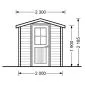 Garden shed Cube with floor 2x2m