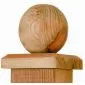 Wooden post caps ball 100x100mm