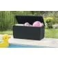 Garden Storage Box black 123x57x53,5cm 