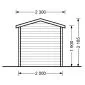 Garden shed Cube with floor 2x2m