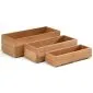 Wooden planters rectangular hardwood Bangkirai set