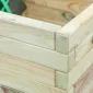 Square wooden planters 50x50x35cm