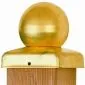 Post caps brass ball 91x91mm