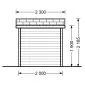 Garden shed Cube with floor 2x2m