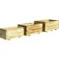 Wooden planters hexagonal set