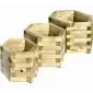Wooden planters hexagonal set