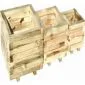 Square wooden planters set