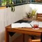 Bamboo cane fencing PVC white 150x500cm