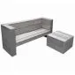 Hocker scaffold boards 80x80x43cm grey wash