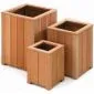 Square wooden planters hardwood Bangkirai 30x30x30cm