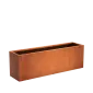 Corten steel planters rectangle 150x40x40cm