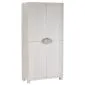 Broom closet cabinet grey 90x184cm