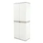 Plastic storage cabinet gray 70x176cm with 4 shelves 