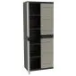 Plastic storage cabinet black 70x176cm 