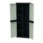 Plastic storage cupboard broom cupboard black 70x176cm 